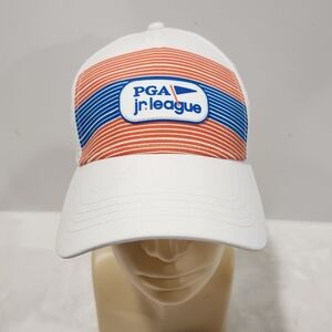 Garb PGA Jr League Golf White Orange Blue Adult Size Baseball Hat Cap